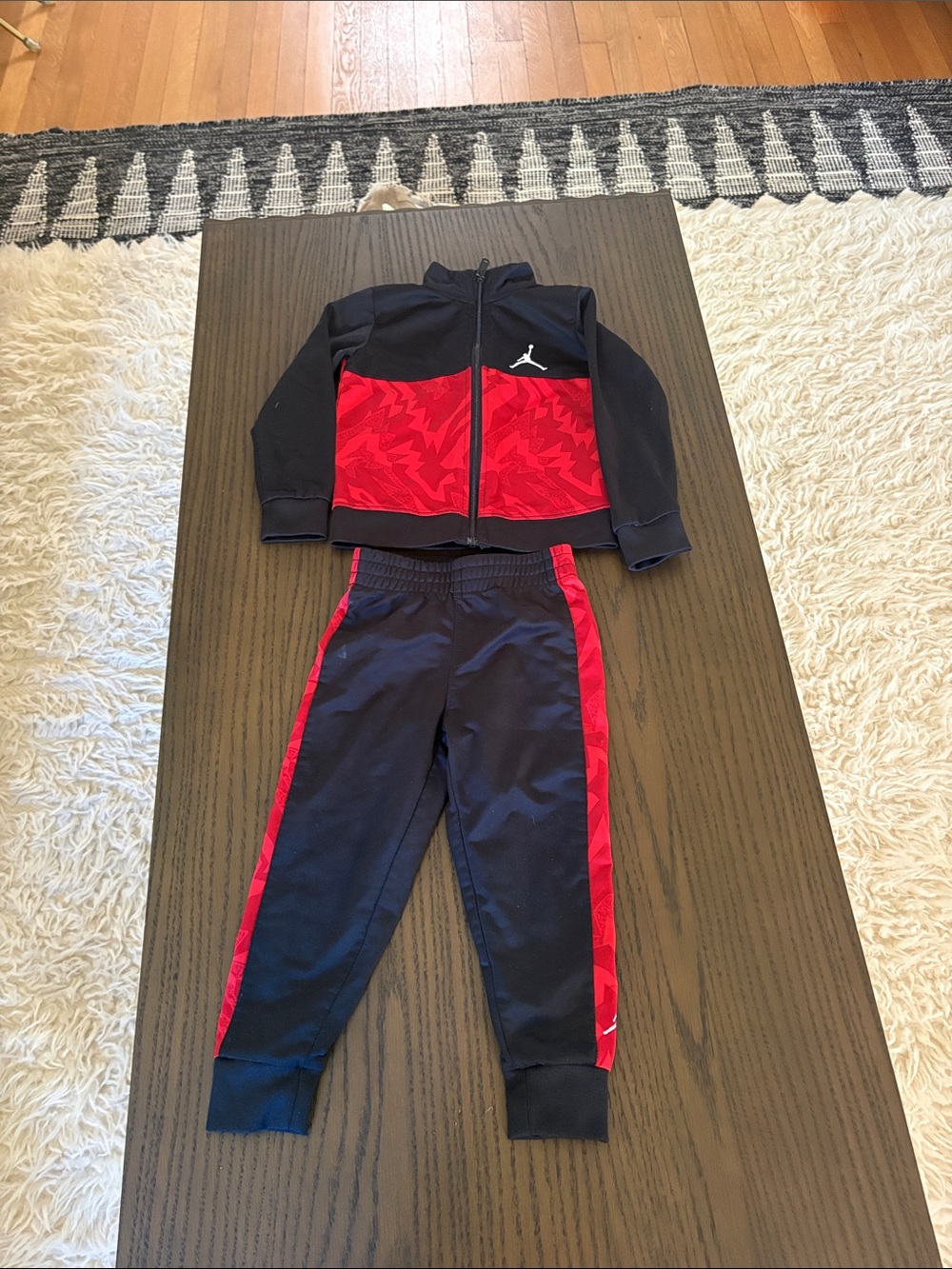 Jordan Toddler Black & Red Warm-Ups/Sweatsuit